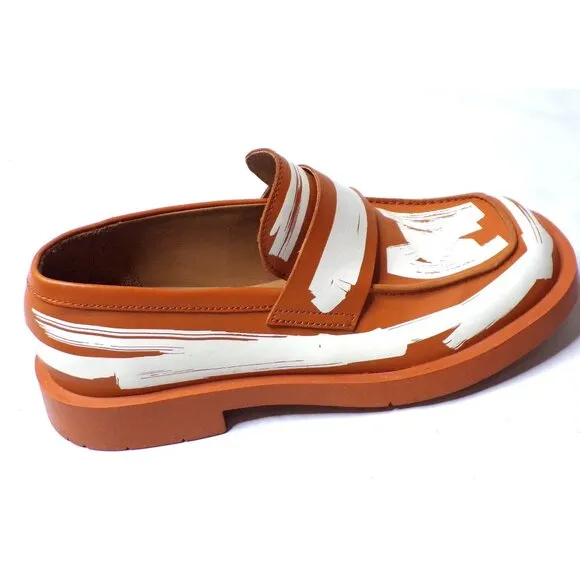 🆕CAMPERLAB 198 Loafer Shoes Brown White Leather 11