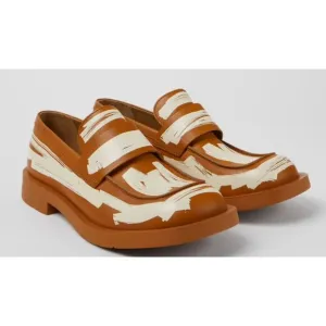 🆕CAMPERLAB 198 Loafer Shoes Brown White Leather 11