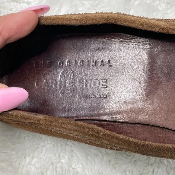 Car Shoe Women's Brown Suede The Original Driving Tassels Shoes Size 38.5