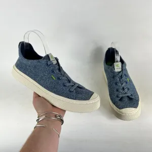 Cariuma IBI Comfort Shoes Men's 9 Blue Knit Lace-Up Athletic Sneakers YW-0323