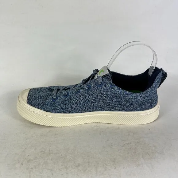 Cariuma IBI Comfort Shoes Men's 9 Blue Knit Lace-Up Athletic Sneakers YW-0323