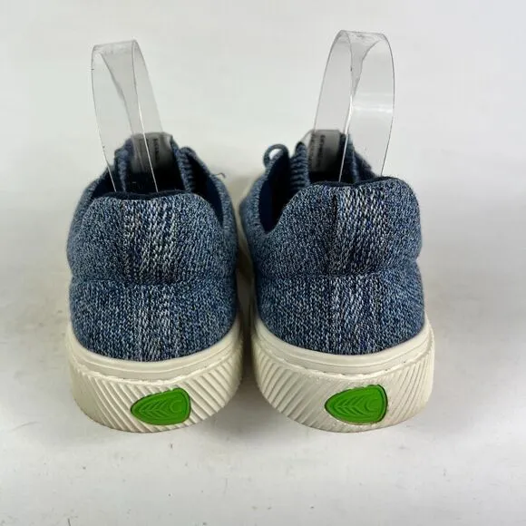Cariuma IBI Comfort Shoes Men's 9 Blue Knit Lace-Up Athletic Sneakers YW-0323