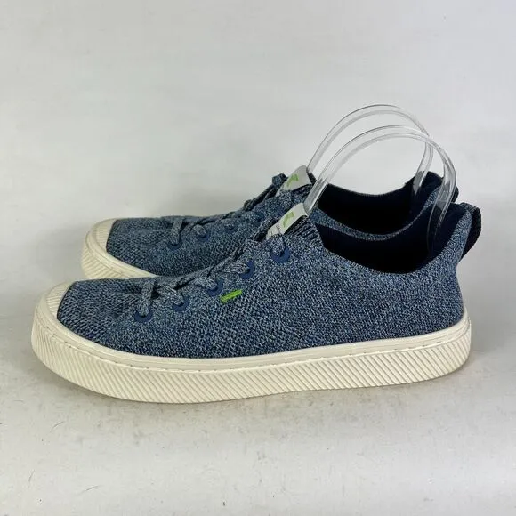 Cariuma IBI Comfort Shoes Men's 9 Blue Knit Lace-Up Athletic Sneakers YW-0323