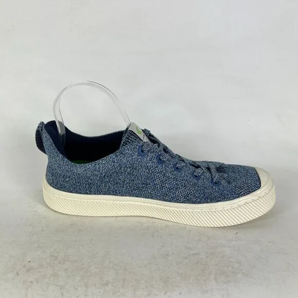 Cariuma IBI Comfort Shoes Men's 9 Blue Knit Lace-Up Athletic Sneakers YW-0323
