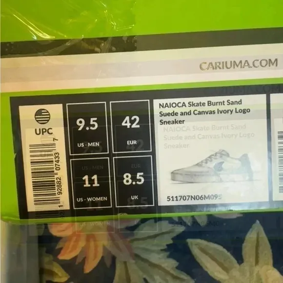 Cariuma naioca burnt sand suede skater tan shoes w11 men’s 9.5 new