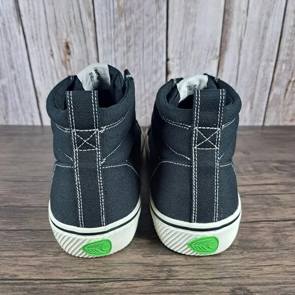 Cariuma OCA High Black Contrast Stripe Canvas Sneaker Women's 9 Men's 7.5 (VGC)