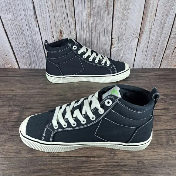 Cariuma OCA High Black Contrast Stripe Canvas Sneaker Women's 9 Men's 7.5 (VGC)