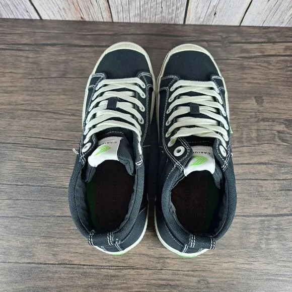 Cariuma OCA High Black Contrast Stripe Canvas Sneaker Women's 9 Men's 7.5 (VGC)