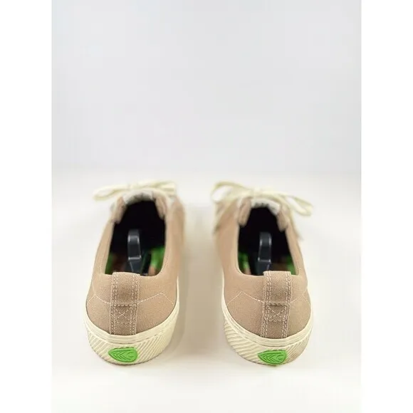 Cariuma Shoes Beige Sand Contrast Thread Canvas Oca Low Sneaker Men 9 Women 10.5