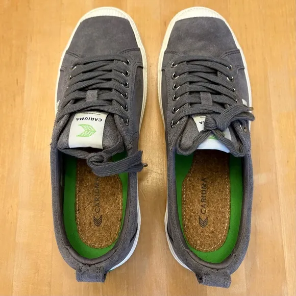 Cariuma suede sneakers charcoal lace-up new in box Women’s 9.5 Men's 8