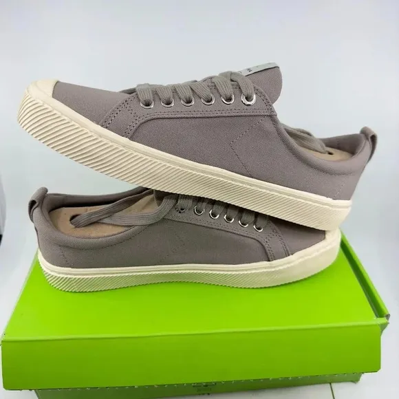 Cariuma Unisex Oca Low Sneaker Casual Shoes Lace-Up Mystic Grey Canvas Sz 9.5/11