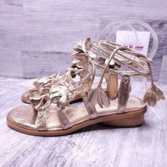 Cecelia New York Ophelia Metallic Leather Sandal Rose Gold Women's sz 5.5 NEW