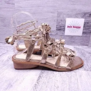 Cecelia New York Ophelia Metallic Leather Sandal Rose Gold Women's sz 5.5 NEW