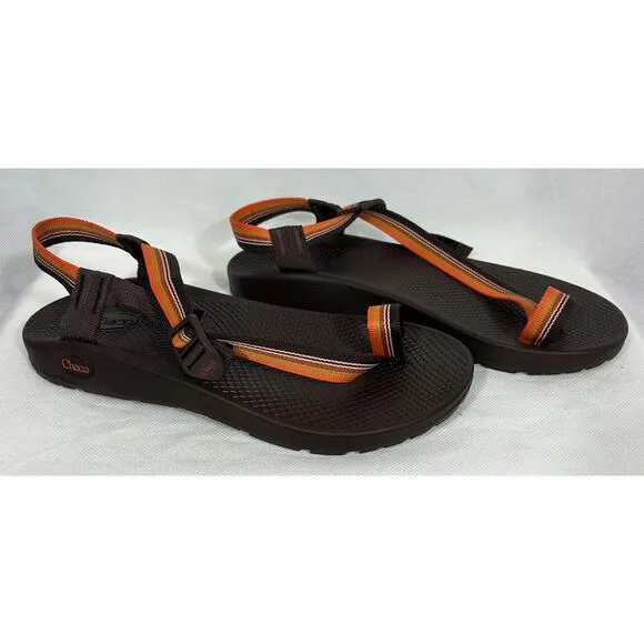 Chaco Bodhi Sandals Brown Orange Webbing Men's 10M With Box