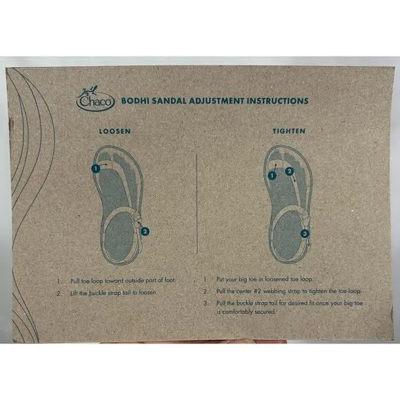 Chaco Bodhi Sandals Brown Orange Webbing Men's 10M With Box