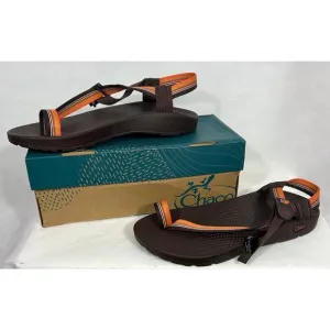 Chaco Bodhi Sandals Brown Orange Webbing Men's 10M With Box
