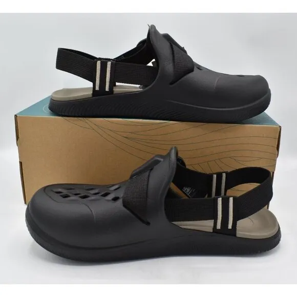 Chaco Mens Size 10 Chillos Black Clogs Shoes
