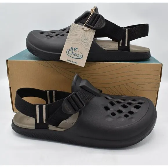 Chaco Mens Size 10 Chillos Black Clogs Shoes