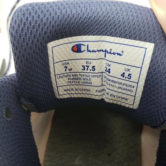 Champion 93 Eighteen SP Block Leather Sneakers Athletic Tennis Shoes Sizes 6 NEW