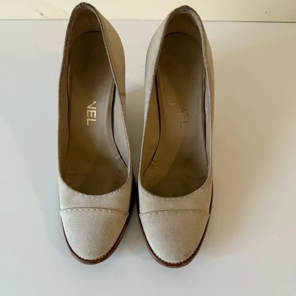 CHANEL Wedge Women's shoes size 5.5