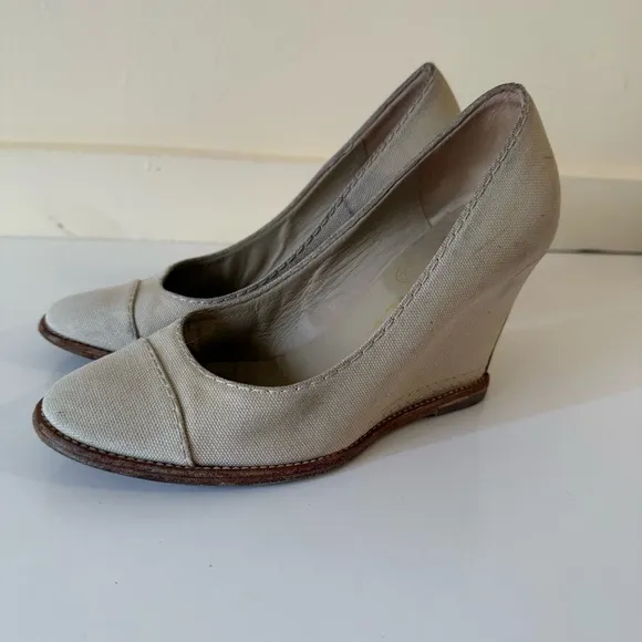 CHANEL Wedge Women's shoes size 5.5