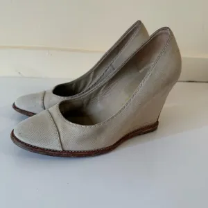 CHANEL Wedge Women's shoes size 5.5