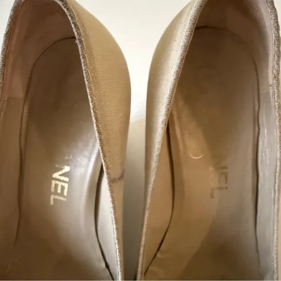 CHANEL Wedge Women's shoes size 5.5