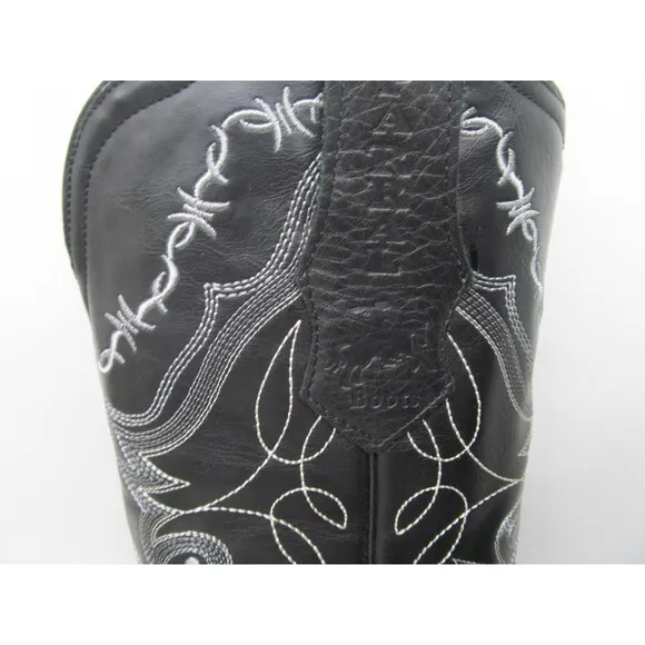Chaparral Boots Mens Black Leather Western Rubber Sole Boots US 7.5  MEX 26 1/2