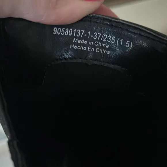 CHARLES &amp; KEITH Leather Black Boots