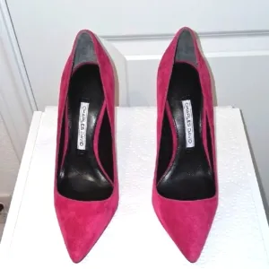 Charles David Women's Pink Suede Heels