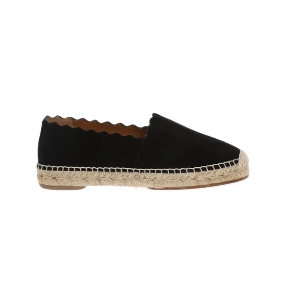 Chloe black Lauren suede Espadrilles flat shoes