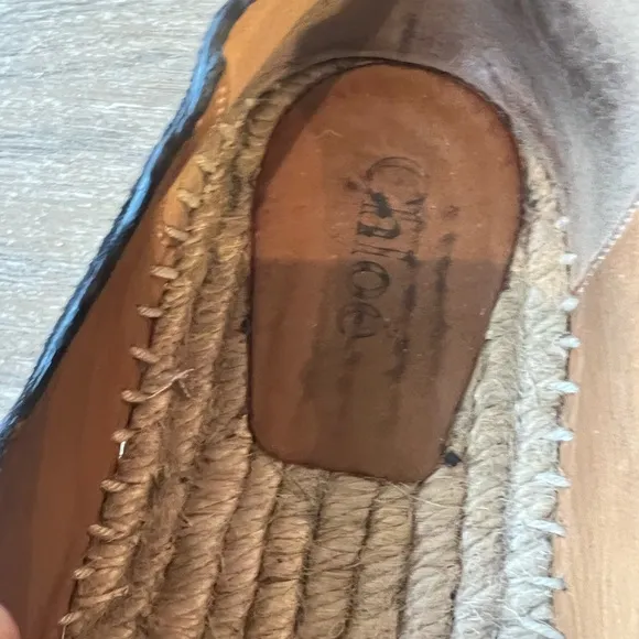 Chloe black Lauren suede Espadrilles flat shoes