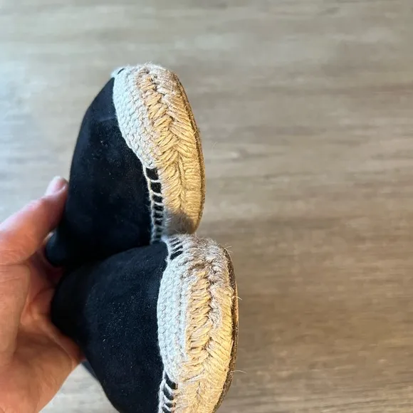 Chloe black Lauren suede Espadrilles flat shoes