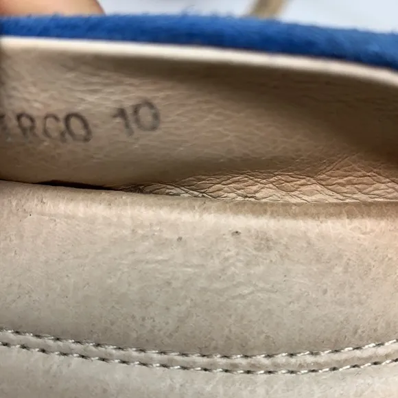 Chocolate Blu blue suede shoes ballet flats 10