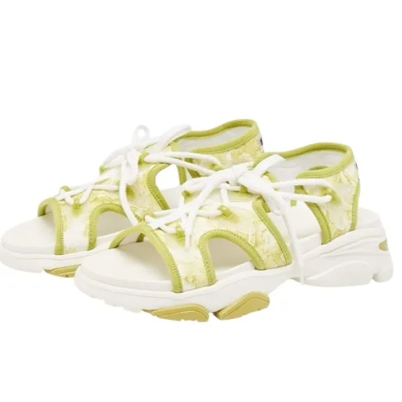 Christian Dior D-Connect Green Neoprene Sandals Womens Size EU 40 US 9 NEW
