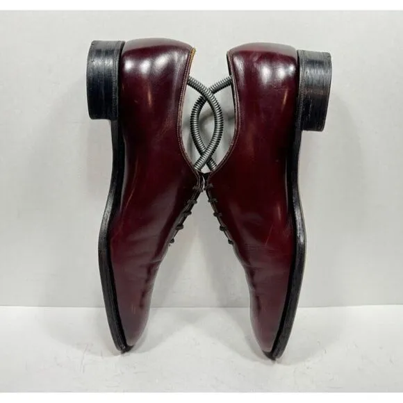 Church's Custom Grade Wholecut Mens Size 9 / UK 8 Burgundy Leather Dress Shoes