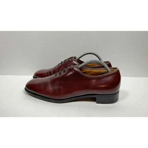 Church's Custom Grade Wholecut Mens Size 9 / UK 8 Burgundy Leather Dress Shoes