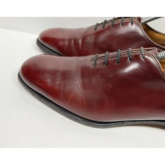 Church's Custom Grade Wholecut Mens Size 9 / UK 8 Burgundy Leather Dress Shoes