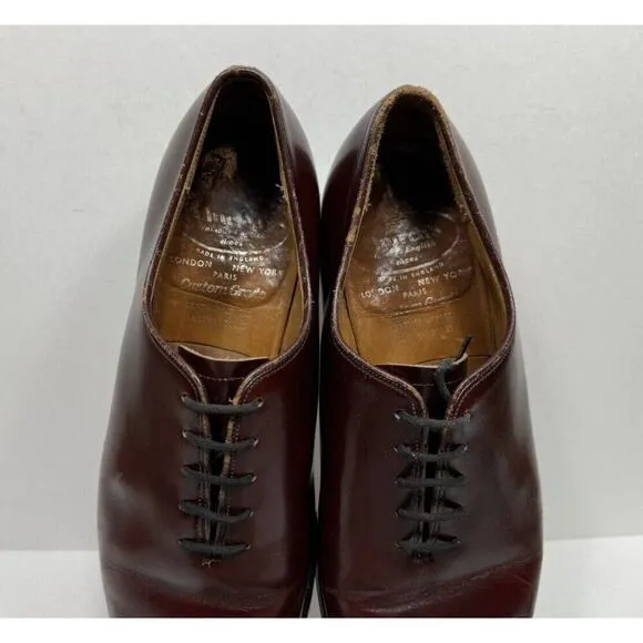Church's Custom Grade Wholecut Mens Size 9 / UK 8 Burgundy Leather Dress Shoes