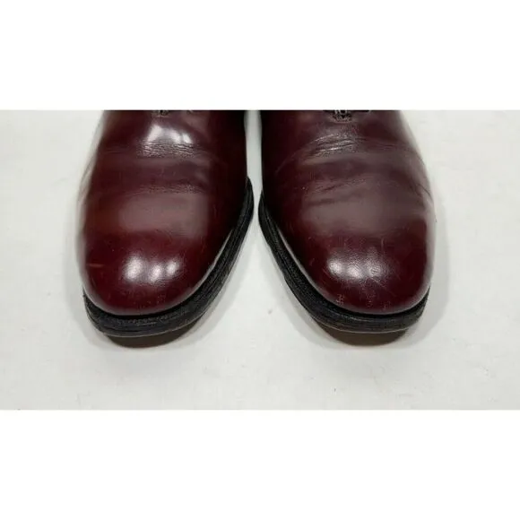 Church's Custom Grade Wholecut Mens Size 9 / UK 8 Burgundy Leather Dress Shoes