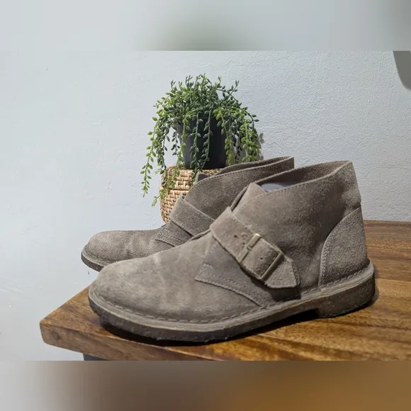 Clark Buckle Suede Desert‎ Boots Size 7
