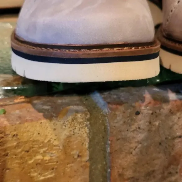 Clarks Bayhill Cap Stone Nubuck Pierre Brogues Mns Sz 7.5