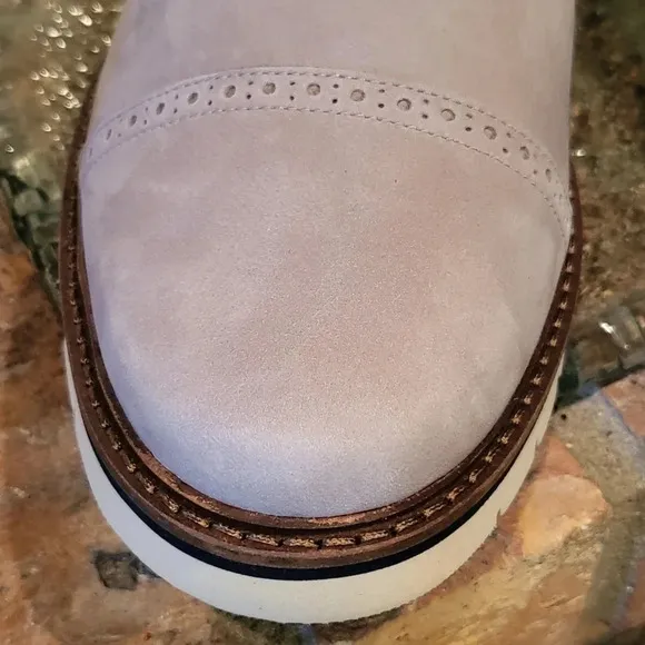 Clarks Bayhill Cap Stone Nubuck Pierre Brogues Mns Sz 7.5