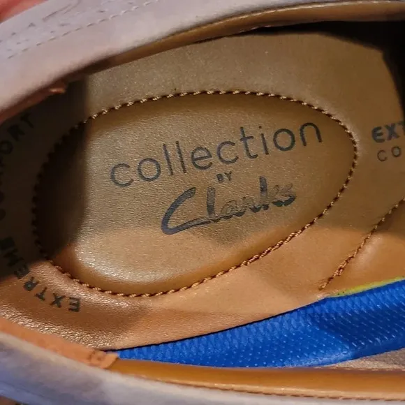 Clarks Bayhill Cap Stone Nubuck Pierre Brogues Mns Sz 7.5