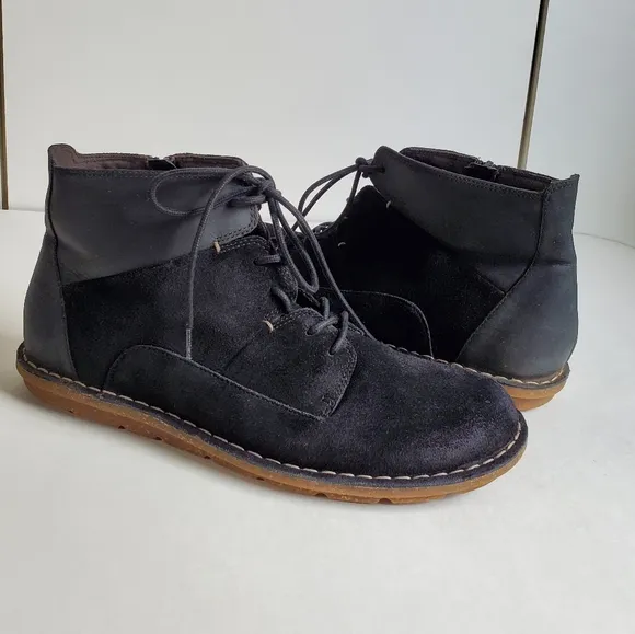 Clarks Black Tamitha Key Suede &amp;‎ Leather boots