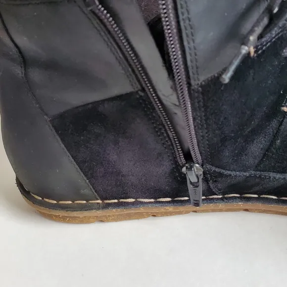 Clarks Black Tamitha Key Suede &amp;‎ Leather boots