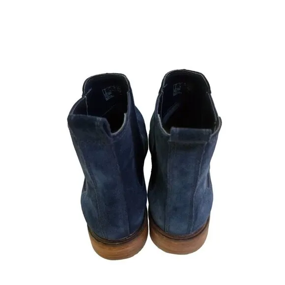 Clarks Clarkdale Arlo Blue Suede Chelsea Boots Size 7.5W