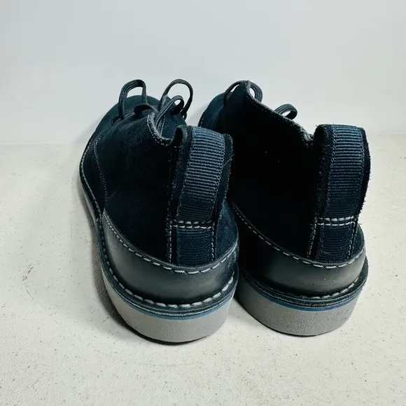 Clarks Collection Men’s Shoes Chukka Boots Suede Blue Size 10,5 Navy