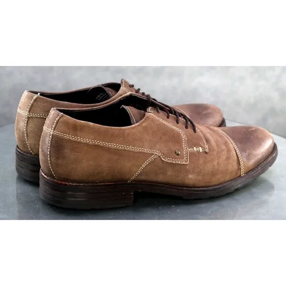 Clarks Denton Men's Cap Toe Comfort Dress Shoes Size 10.5 Leather Brown
