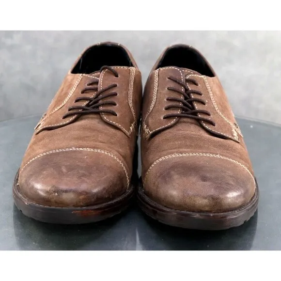 Clarks Denton Men's Cap Toe Comfort Dress Shoes Size 10.5 Leather Brown